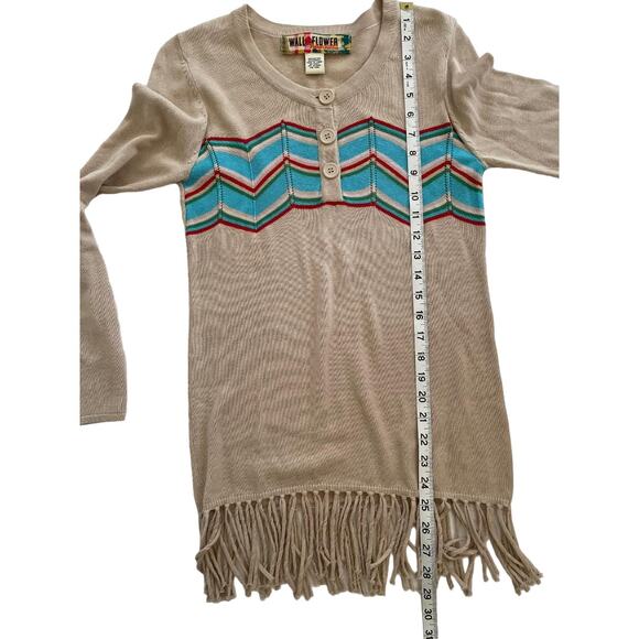 WallFlower Vintage Collection Southwest Fringe Knit Size Medium - Picture 3 of 6